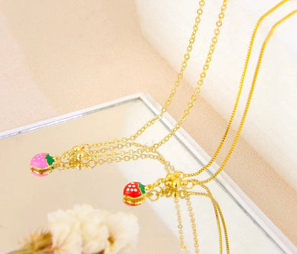 Strawberry Jewellery Set - Pink or Red